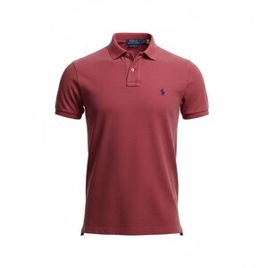 Ralph Lauren Red Polo Shirt Custom Slim Fit Design for Men’s